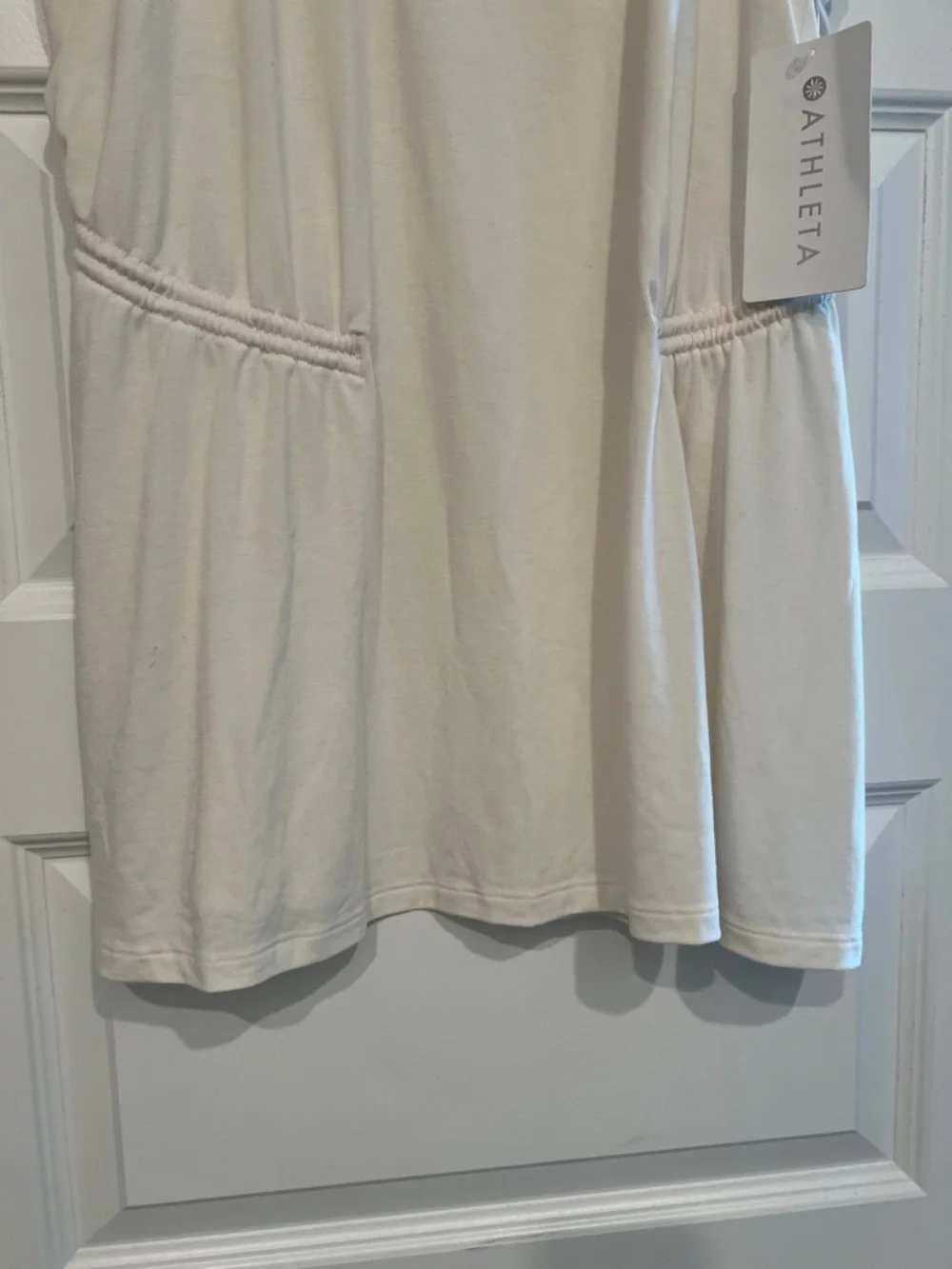 Athleta Ivory Sleeveless Tunic with Gathered Side Detail - Picture 8 of 11